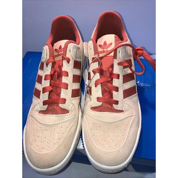 Adidas Forum Low CL Mens Shoe Glow Orange PreRed Gum Bottom JS1098 Size 9.5 NEW - Picture 9 of 10